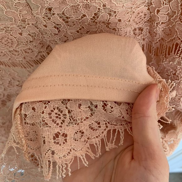 Pink Lily Boutique Women's Lace Short Sleeve Dress, Blush Pink, size S NWT - Picture 6 of 9